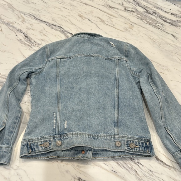 Distressed Light Wash Denim Jacket Size XS - Picture 6 of 7